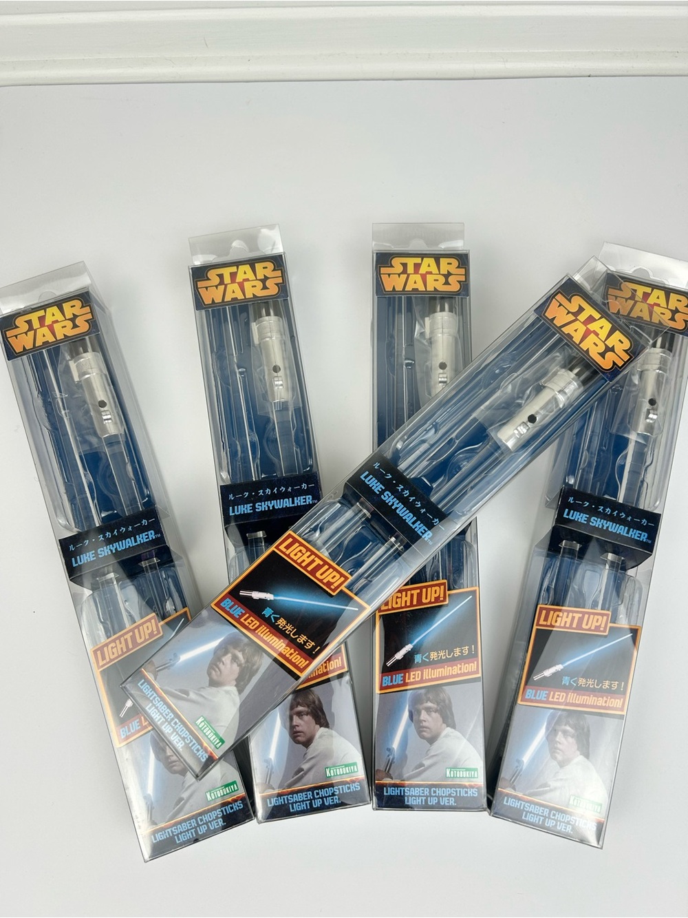 Kotobukiya Star Wars Luke Skywalker Lightsaber Chopsticks Blue LED 9.6" set of 5